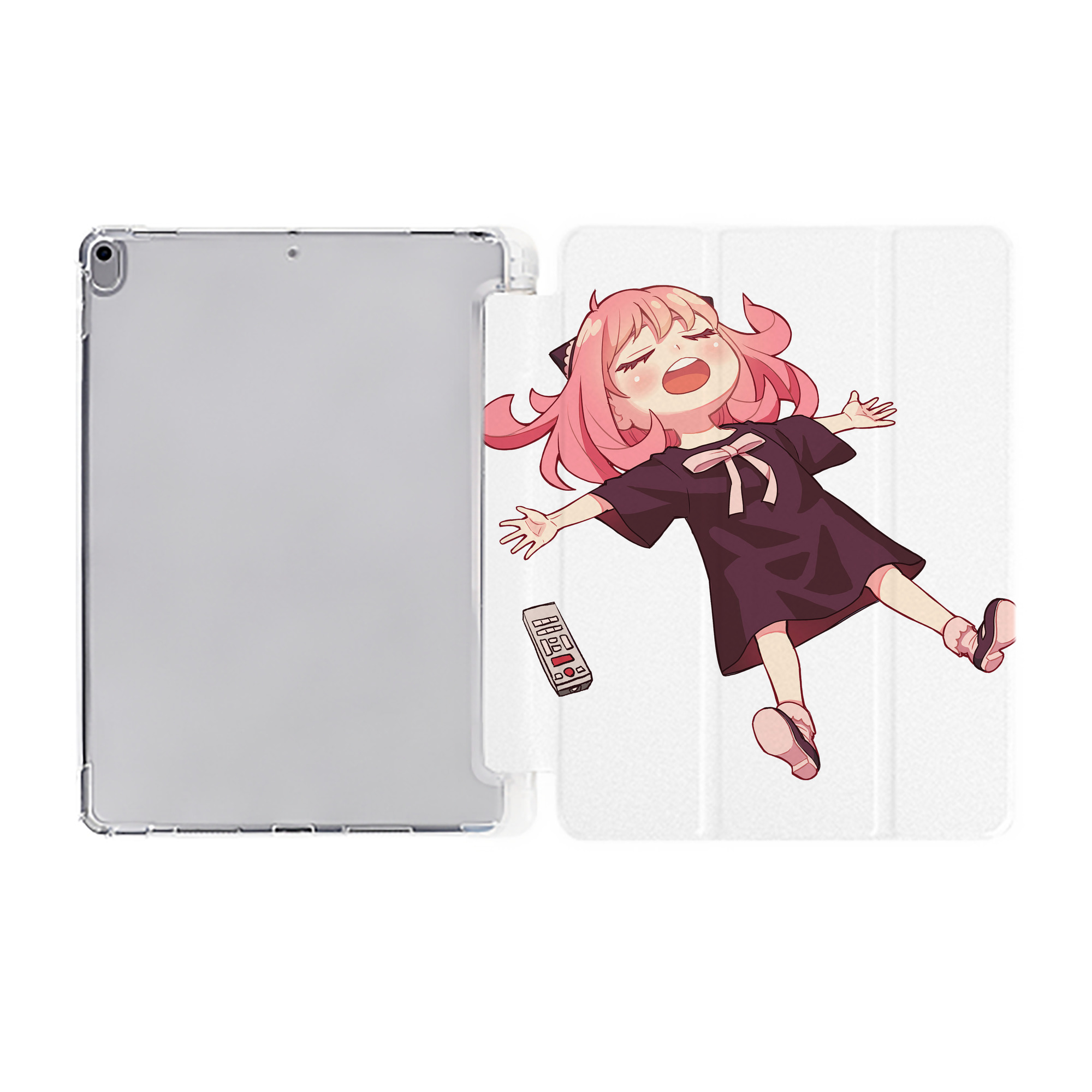 （画像用） SPY×FAMILY间谍家家酒 IPad ケース ペン収納付き 三つ折りスタンド PUレザー×シリコン 対応機種9.5/10.5/10.9インチ